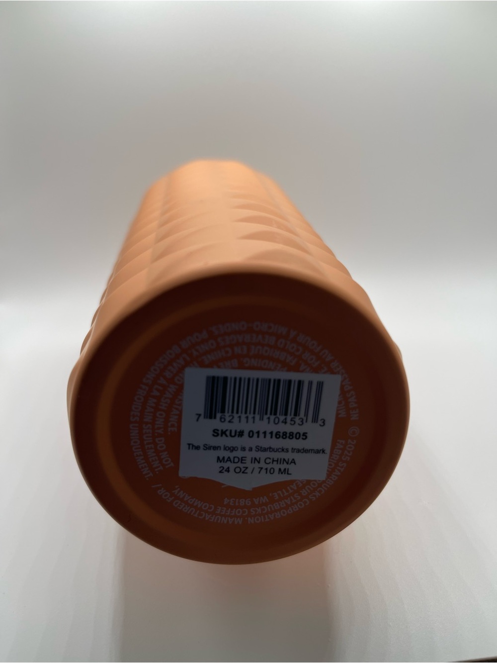 Starbucks Peach-Orange Textured Tumbler with Matching Lid - Picture 2 of 2